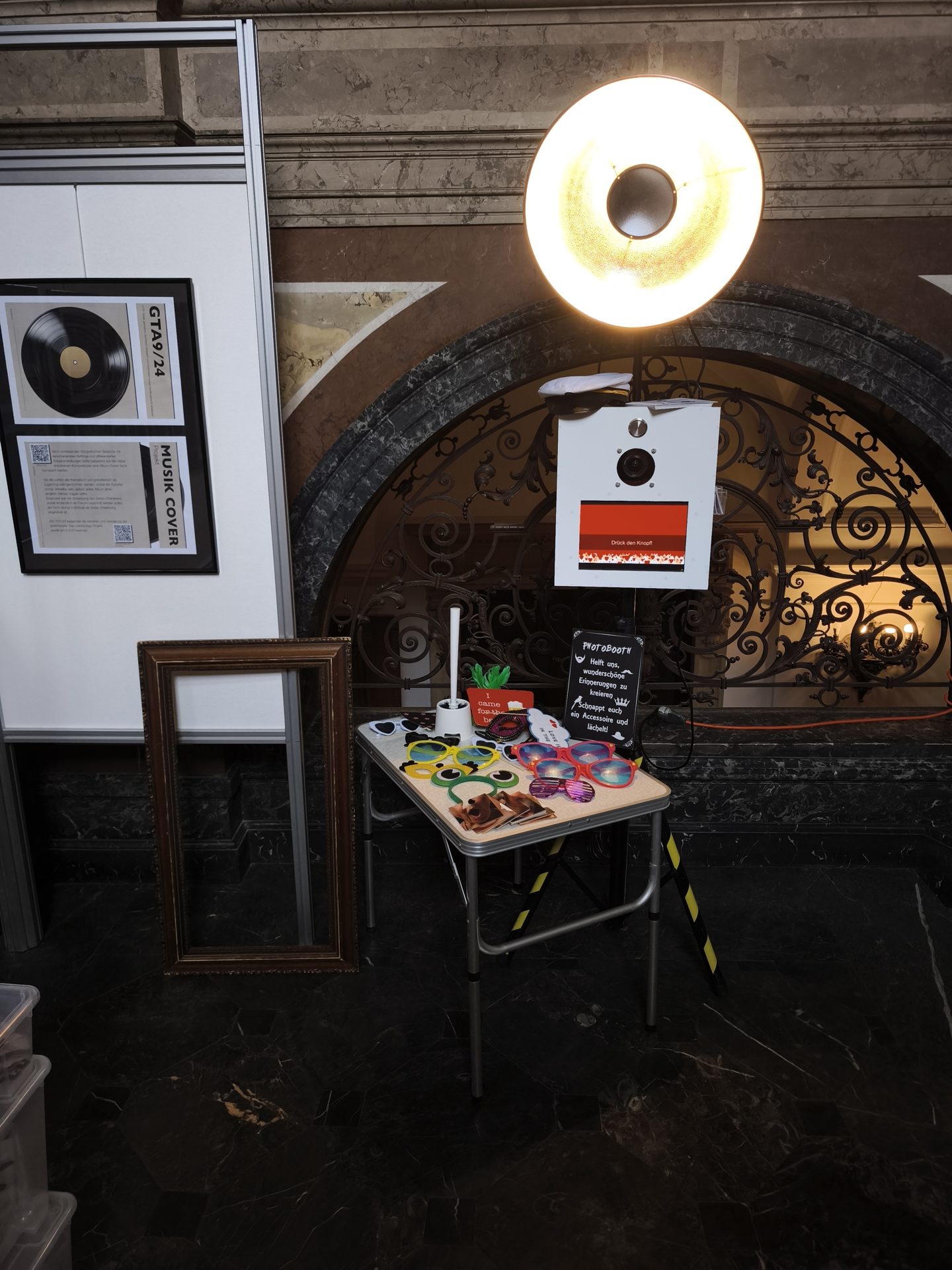 Fotobox mit Leinwand im Palais Bückeburg